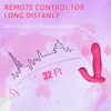 Sex Toy Spot Thrusting G Vibrator with Clit Tongue - Tina Wearable 3 Pulsing 10 Vibrations Remote Quiet Panty for Nipple GPNT