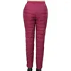 Skiing Pants 2023 Women Winter Down Female High-waisted Waterproof Thicker Warm Plus Size Elastic Waist Work Trousers