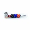 Nice Colorful Dice Style Filter Pipes Dry Herb Tobacco Removable Zinc Metal Bowl Mini Cigarette Smoking Portable Handpipe Holder DHL