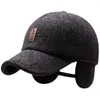 Radfahren Caps Retro Wolle Winter Hüte Für Männer Ohr Abdeckung Kappe Sport Golf Baseball Snapback Frauen Casquette Papa Hut Gorras ohrenklappen