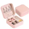 6 Colors Storage Box Travel Jewelry Boxes Organizer PU Leather Display Storage Case Necklace Earrings Rings Pendant Holder Gift Cases