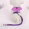 Dog Collars Leashes New Pet Dog Harness Cute Angel Wings Puppies Cat Leashes Small Dog Chihuahua Teddy Adjustable Chest Strap Safety Traction Rope T221212