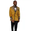 Ternos masculinos de veludo terno masculino ouro apliques roupas personalizado formal casamento vestido de noite padrinhos baile 2 peça jaqueta p2135