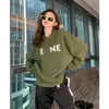 Women loose sweaters o-neck pullover letters design sweater Wool casual knits warm streetwear Long Sleeve Clothes Pullover Clothing Size S-XL