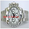 Fornecedor de fábrica Awatch de pulso de luxo 116520 Dial Branco Pulseira de aço inoxidável Automático Men's Watch Watches260Z