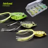 5pcs Fairiland Soft Rubber Frog Fishing Lure 4cm 5cm 5 7cm Topwater Soft Frog Bait w Bait Box fishing accessory shippin237Y