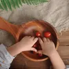 Bowls Wooden Bowl Design Natural Acacia&Beech Wood Handmade Salad Fruit Plate Multi-Use Oatmeal