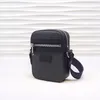 Klasyczna mini rozmiar torba posłańca czarne szare płótno ze skórzaną męską torbą na ramię z pudełkiem luksusowe torebki torebki crossbody238i