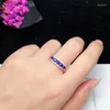 Cluster ringen Natural Real Blue Sapphire 925 Sterling Silver voor je geliefde vrouw