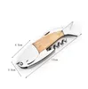 Gadget da esterno newSimpatici apribottiglie a forma di pesce Manico in legno Apriscatole professionali in metallo Multifunzione portatile Cavatappi a vite Bott2250135