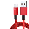 新しいUSB C Type-CケーブルUSB-C高速充電器編組ケーブル66W 1M 3FT 2M 6FTクイック充電コード注10 S10プラスHuawei P30 Proのクイック充電コード