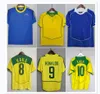 1998ブラジルサッカージャージ2002レトロシャツカルロスロマリオロナウドロナウジーニョ2004 Camisa de Futebol 1994 Brazils 2006 1982 Rivaldo Adriano 1988 2000 1957 2010 Kits