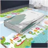 Alfombras para bebés Alfombras para juegos 200X180X1Cm Alfombra para niños de doble cara Alfombra de espuma Juego Alfombra para juegos Alfombra de juego impermeable Decoración para la habitación Niño plegable Cling X Dh8Fa