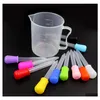 Other Drinkware 10 Colors 5Ml Sile Liquid Droppers Plastic Pipettes Transfer Eyedropper With Bb Tip For Candy Oil Kitchen Kids Gummy Ot2Qx