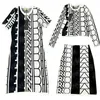 デザイナーレディースニットドレストップス黒、白の Tシャツショートスカートファッションカジュアルセーター女性服