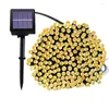 Strings Thrisdar 50M 100M Guirlande lumineuse LED solaire Guirlande lumineuse 8 modes Jardin extérieur Patio Backyard Gate Yard Party Lights