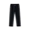 Jeans pour hommes Y2K rétro rue taille haute noir et blanc Patchwork contraste lavage américain décontracté Streetwear Hip Hop Baggy