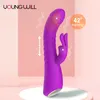 Sex toy Masseur Vibrateur Jouets pour Femmes Youngwill 10 Vitesses G-spot Double Tête Moteur Gode Femelle Clitoris Stimulateur Vagin Silicone Lapin ZIBE