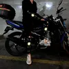 Motorradpanzer Nacht Reflektierende Knie Ellbogen Vier Stücke Set Black Green Plastic Cross-Country Outdoor-Mehrzweck-Schutzausrüstung