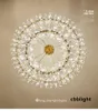 Nowoczesne kwiaty kryształowe żyrandol Lampa zawieszenia luksusowe żyrandole LED do salonu 60 80 100 cm Pierścienie Wiszące wiszące oświetlenie sufitowe LRG012