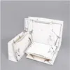 Gift Wrap 1pcs Paper Bag White Kraft Clothing With Handle Wedding Birthday Party Packaging Bags