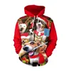 Bluzy męskie Phantasy Christmas Kawaii Sweater Hoodie Unisex Pullover Bluza 3D Dog drukowane swobodne wygodne top streetwear