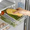Förvaringsflaskor kök frukt mat ägg grönsak lådor kylskåp multifunktion färskt plastklart kylskåp arrangör