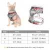 Dog Collars Leashes Nylon Dog Cat Harness Printed French Bulldog Harness Puppy Small Dogs Harnesses Vest for Chihuahua Yorkshire Walking Training T221212