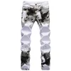 Jeans pour hommes Printemps et automne Pantalons de vêtements pour hommes Slim-Fit Sports de plein air Camouflage Imprimer Stretch Petite jambe droite Formation scolaire