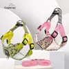 Dog Collars Leashes Pet Harnesses Fashion Printed Nylon Dog Harness Vest Reflective Dog Harness Leash Set for Small Medium Dogs Cats French Bulldog T221212