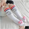 Kids Socks Infant Cotton Long Stockings Baby Doll High Children Cartoon Spring And Autumn Yqs 001 Drop Delivery Maternity Clothing Dhwpd