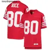 Vintage 8 Steve Young 21 Deion Sanders 80 Jerry Rice Football Jerseys Stitched Brodery Black 1994 Mens 75th Anniversary Jersey