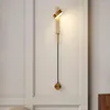 Lampy ścienne Nordic Black Brass Gold Metal i akrylowy regulowany 9 W Ściemnialny kinkiet LED Lampa do salonu