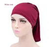 Homem mulher spandex dreadlock chapéu sob cachecol hijab tubo turbante cor sólida chapelaria estiramento bloqueio chapéu de terror de921