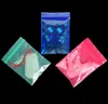 100 pièces épais transparent petits sacs en plastique Baggies Zip fermeture éclair refermable clair Poly sac stockage des aliments 4x6 cm 20 couleur soie Zip9573218