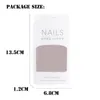 Falska naglar 24st nagelspetsar DIY Tryck på falska Nials franska korta mandelpärlor