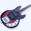 Red Bass Guitar 4 Strings com braço de pau -rosa personalizável