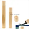 منظمة تخزين منزلية أخرى محمولة ADT Travel Frustrush Holder Natural Bamboo Eco Friendly Tube Accessories D Otupk