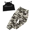 Clothing Sets Summer Girl Set Sleeveless Vest Camo Print Pants Suits Children Kids Clothes