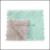 Чистящие ткани кухня Полотенца Dishrag Super Abripent Dishcloth для столовой раковины Раковина посуда коралловые флисовые полотенца Zwl613 Drop OT9AV