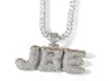 Colliers pendentifs Chaîne de lettres de bulle personnalisée Iced Nom Pendent Lab Diamond CZ Initial Sier Gold Personnalized Hip Hop Bijoux W8383557