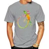 Herren-T-Shirts 2022 einzigartiges T-Shirt Gecko Blumenmänner Hemd Tribal Art 2022est Kurzarm gedruckt T-Shirt-Baumwoll-Crew Neck Tees Summe