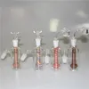 Aschenfänger 14 mm 18 mm mit Duschkopf-Dropdown-Recycler-Glas-Aschenfänger für Raucherwasserpfeifen
