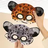 pour Halloween Noël Drôle Masque Poupées Simulation En Peluche Tigre Aigle Léopard Chat Animal Masques Pour Les Yeux Cosplay Fête Cadeau