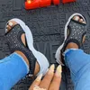 Sandaler 2022 Sommarhöjd Ökande tegelbredd remmen Enkla mode kvinnors skor