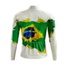 2024 Brazil Pro Team Winter Cycling Jackets Fleece Cycling Windproof Windjacket Thermal mtb Biking Coat Mens Warm Up Jacket