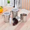 Storage Bottles 5 Inches Stainless Steel Sealed Food Containers Airtight Coffee Beans Tank Tea Leaf Container Kitchen Tool