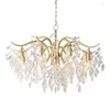 Lampes suspendues lustre américain salon lampe salle à manger lumière française luxe style moderne chambre cristal