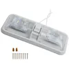 Alla terr￤nghjul 5 Pack RV LED 12V tak fixtupe dubbel kupol ljusl￤sningslampa f￶r bil/husbil/sl￤pvagn/husbil/b￥t naturlig vit 4000-4500k