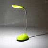 Night Lights Fexiable Fashion Wind LED Desk Light Battery Operated Book Reading Lamp Green/ Blue